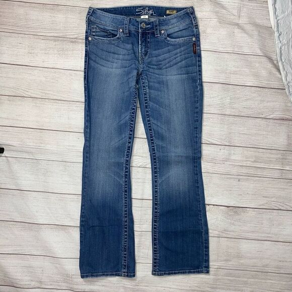 Silver jeans Aiko boot cut denim pants sz 5 women - Picture 1 of 13